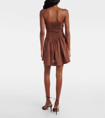 Vera strapless cotton minidress  | Faithfull