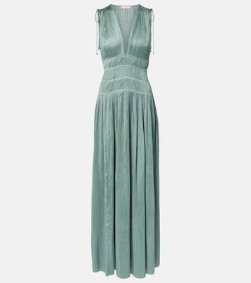 Tasneem satin plissé gown | Ulla Johnson