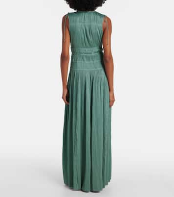 Tasneem satin plissé gown | Ulla Johnson