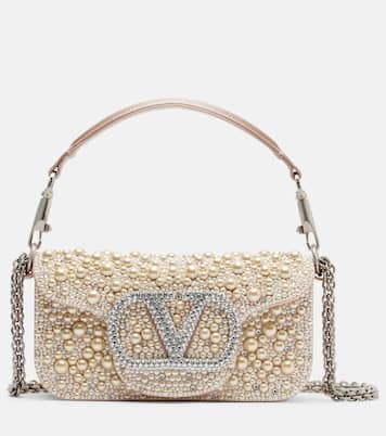 Locò Small embellished satin shoulder bag | Valentino Garavani