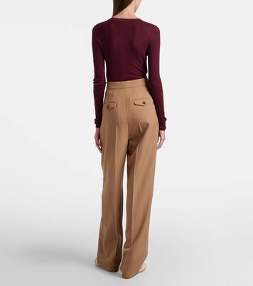 High-rise wool wide-leg pants | Chloé