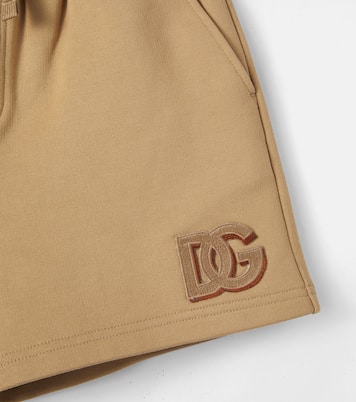 Shorts de jersey de algodón con DG | Dolce&Gabbana Kids