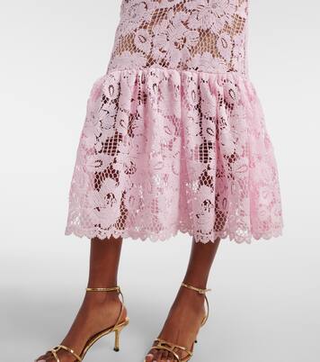 Belted crochet midi dress | Self-Portrait