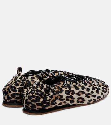 Leopard-print ballet flats | Ganni