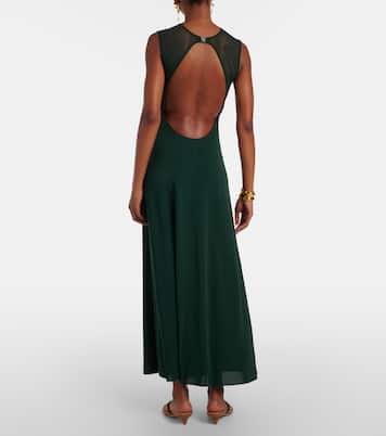 Scene mesh-trimmed jersey maxi dress | Eres
