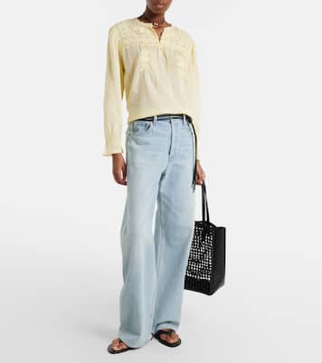 Blouse Byrdie en coton à dentelle | Velvet