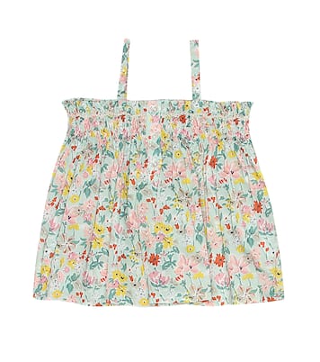 Top Abricot a stampa floreale in cotone | Bonpoint