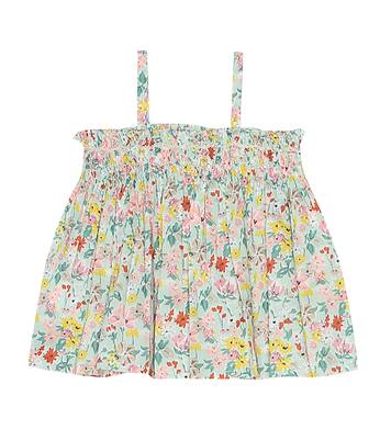 Top Abricot a stampa floreale in cotone | Bonpoint
