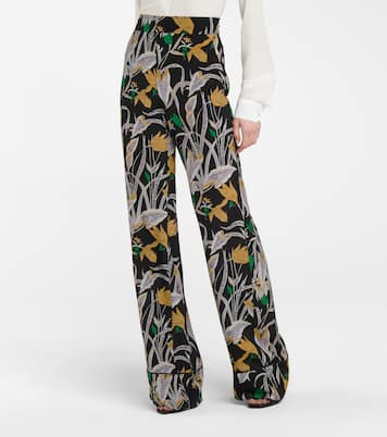 Pantalon Federia à taille haute en soie à fleurs | Diane von Furstenberg