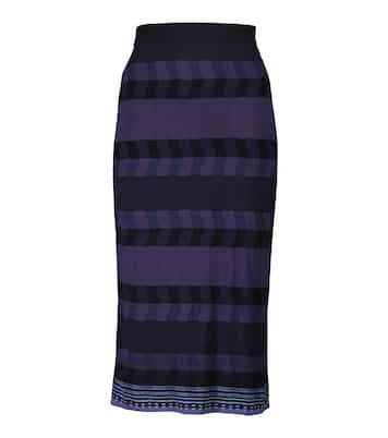 Falda midi Rosa acanalada | Diane von Furstenberg