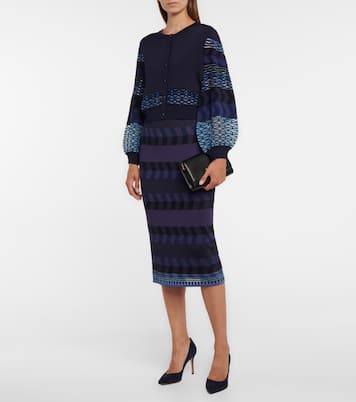 Falda midi Rosa acanalada | Diane von Furstenberg