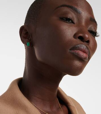 Boucles d’oreilles Colombian en or jaune 18 ct et émeraudes | Shay Jewelry