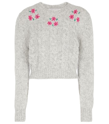 Jersey en mezcla de alpaca en bouclé | Alessandra Rich