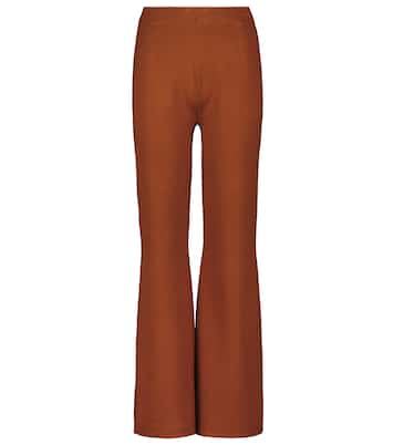High-rise silk-blend flared pants | Joseph