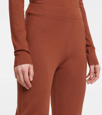High-rise silk-blend flared pants | Joseph
