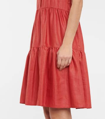 Embellished linen-blend minidress | Brunello Cucinelli