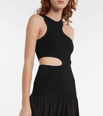 Asymmetric cutout midi dress | Stella McCartney
