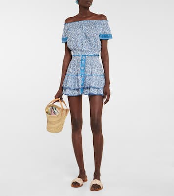 Minifalda floral de tiro alto | Poupette St Barth