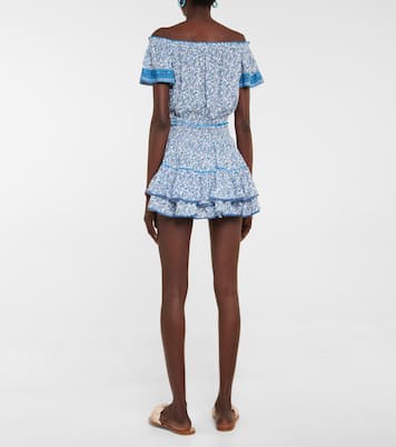 Minifalda floral de tiro alto | Poupette St Barth