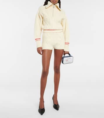 Cable-knit wool shorts | Marine Serre