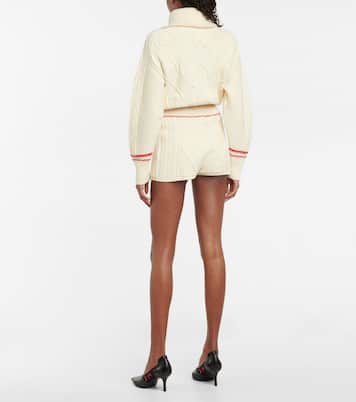 Cable-knit wool shorts | Marine Serre