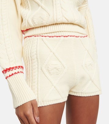 Cable-knit wool shorts | Marine Serre