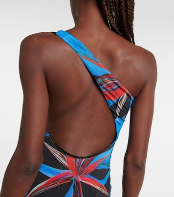Plunge one-shoulder minidress | Louisa Ballou