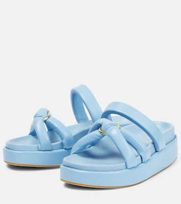 Padded leather platform sandals | Dries Van Noten
