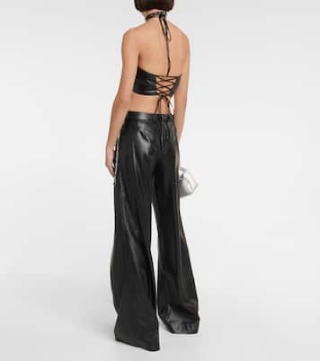 Top Vortico raccourci en cuir synthétique | Aya Muse