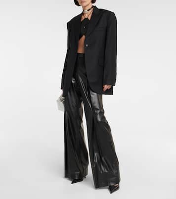 Top Vortico raccourci en cuir synthétique | Aya Muse