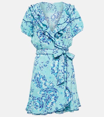 Aude printed wrap minidress | Poupette St Barth