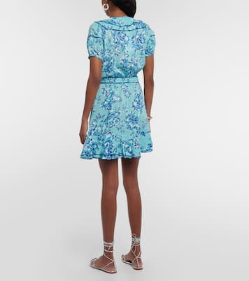 Aude printed wrap minidress | Poupette St Barth