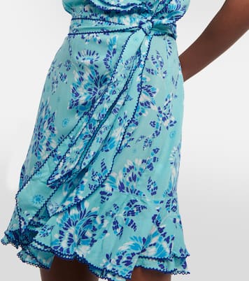 Aude printed wrap minidress | Poupette St Barth