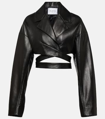 Veste raccourcie en cuir | Alaïa