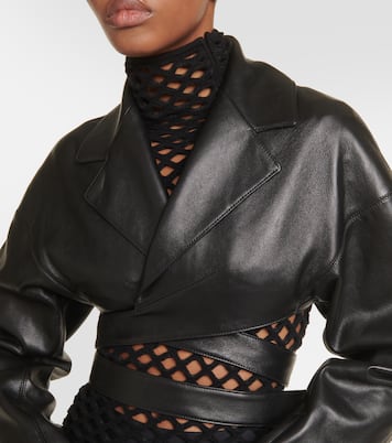 Veste raccourcie en cuir | Alaïa