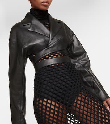 Veste raccourcie en cuir | Alaïa