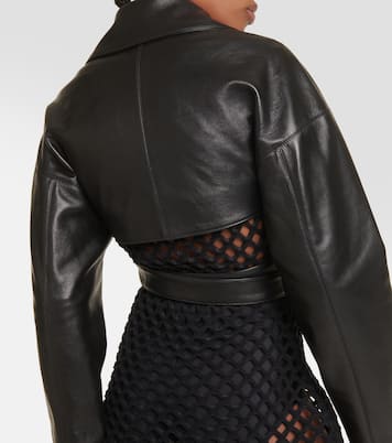 Veste raccourcie en cuir | Alaïa
