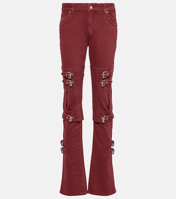 Cutout mid-rise boyfriend jeans | Blumarine