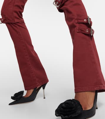 Cutout mid-rise boyfriend jeans | Blumarine