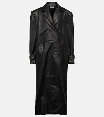 Abrigo oversized de piel grabada | Alessandra Rich