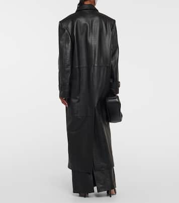 Abrigo oversized de piel grabada | Alessandra Rich