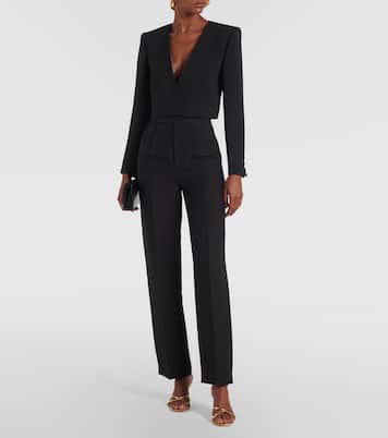 Wool and silk straight pants | Roland Mouret