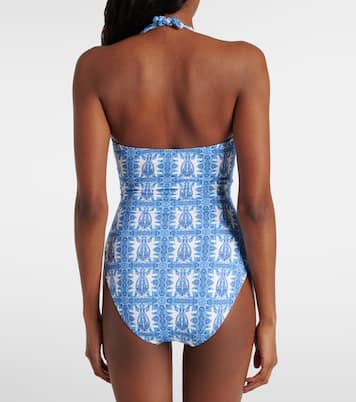 Zanzibar printed halterneck swimsuit | Melissa Odabash