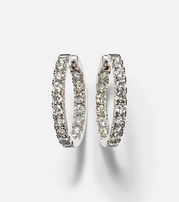 Orecchini in oro bianco 14kt con diamanti | Roxanne First