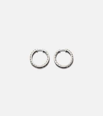 Orecchini in oro bianco 14kt con diamanti | Roxanne First