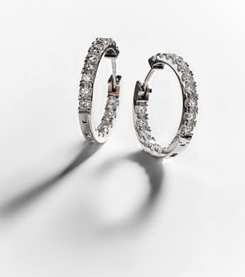 Orecchini in oro bianco 14kt con diamanti | Roxanne First