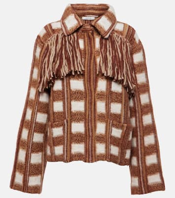 Dizzy fringed checked jacquard jacket | Dorothee Schumacher