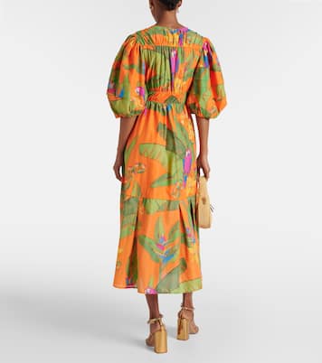 Vestido midi Fresh Macaws de algodón | Farm Rio