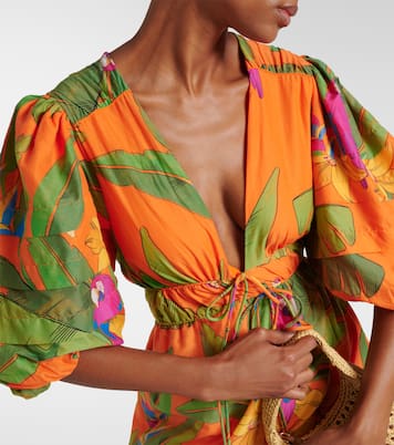 Vestido midi Fresh Macaws de algodón | Farm Rio