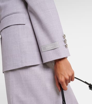 Mélange wool-blend blazer | Versace